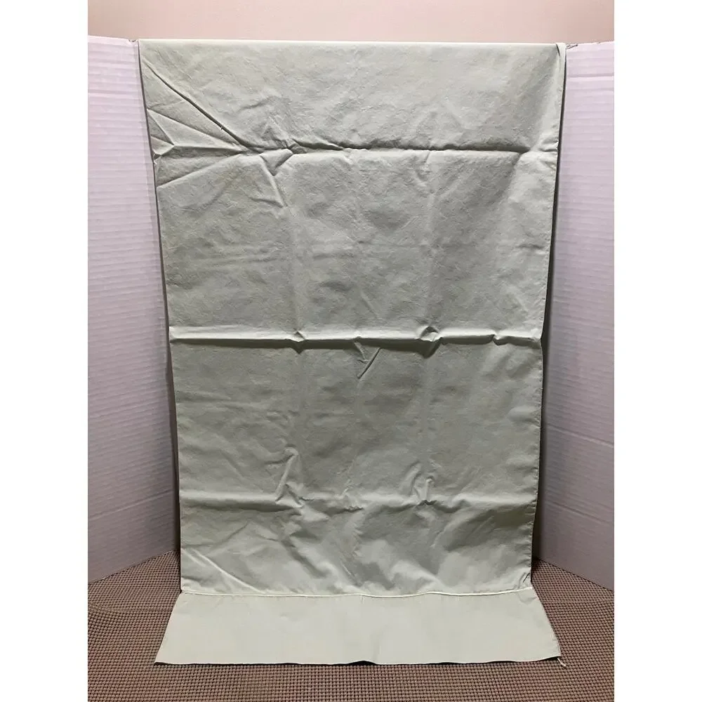 Wamsutta King Pillowcase Light Green Satin Stripe Blend Made in USA